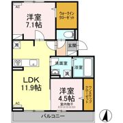ソレイユ深津の間取り画像