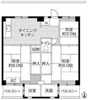 ビレッジハウス勝田2号棟の間取り画像