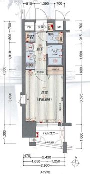 プレサンス名古屋駅前ヴェルロードの間取り画像