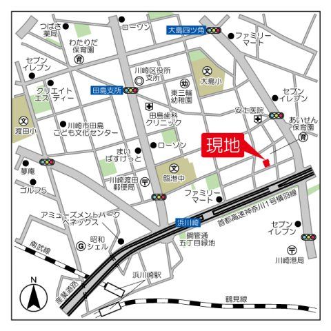 近くに施設あり