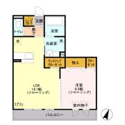 D-room与野公園 Aの間取り画像
