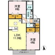 アムール万々 A棟の間取り画像