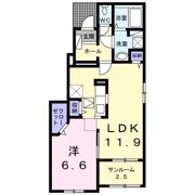 クラール土器町Cの間取り画像