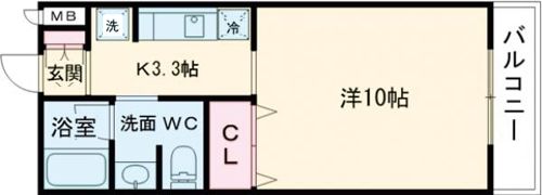 JRBハイツ矢野Ⅱ番館の間取り画像
