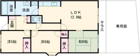 モリワハイツの間取り画像