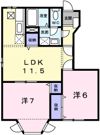 クレストール上野田 Aの間取り画像