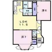 エスポアール Ⅲの間取り画像