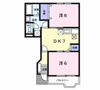 リバーサイドムラサキBの間取り画像