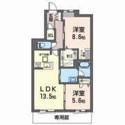 オカバ姫路青山シャーメゾンAの間取り画像