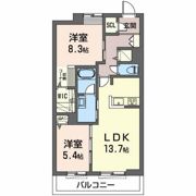 オカバ姫路青山シャーメゾンBの間取り画像