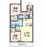 オカバ姫路青山シャーメゾンBの間取り画像