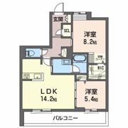 オカバ姫路青山シャーメゾンBの間取り画像