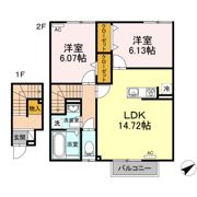 セゾン拾石 D棟の間取り画像