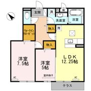 ボナール中の島 Aの間取り画像