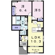 プリメール カトルの間取り画像