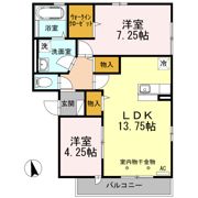 Piccolo Pino島町（ﾋﾟｯｺﾛ ﾋﾟｰﾉ） A棟の間取り画像