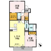 クレール今泉 Bの間取り画像