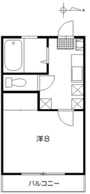 コーポやすくにの間取り画像