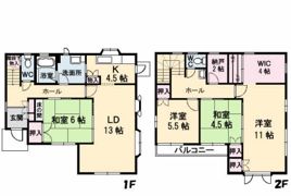 平井7丁目積水ハウス戸建ての間取り画像