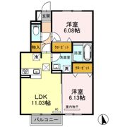 エルハーベン Aの間取り画像
