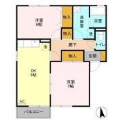 ジュネス結城 Aの間取り画像