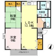 ピースフルいのうえ A棟の間取り画像