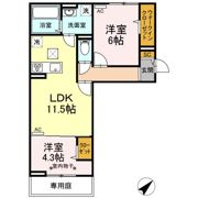 D-room香住ヶ丘Ⅱの間取り画像