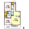 サンヒルズ八戸溝の間取り画像