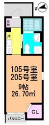 NSKコーポ臼井の間取り画像
