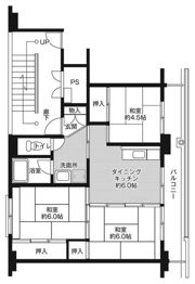 ビレッジハウス佐野菊川1号棟の間取り画像