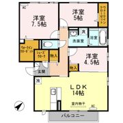 アンジュ小郡の間取り画像