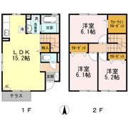 ヴィオーラ旭町 Dの間取り画像