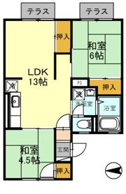 髙井ハイツ C棟の間取り画像