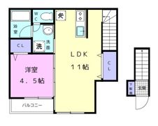 TJ船尾Ⅱの間取り画像