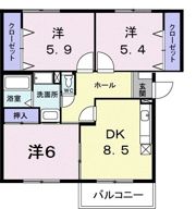 ニューエルディム裕Ⅱの間取り画像