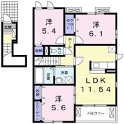 ウエストメゾンクワトロの間取り画像
