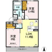 D-room花梨 C棟の間取り画像