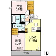 D-roomラパンの間取り画像