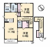 プロヌーブ原田町 A棟の間取り画像