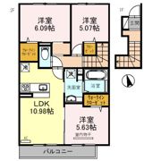 フローラ西向日の間取り画像