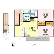 パルハイブリッジⅡの間取り画像