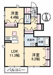 レーベン国府 A棟の間取り画像