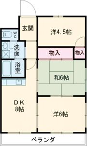 ラブリー三笠B棟の間取り画像