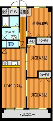 マリンコートの間取り画像