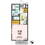 ロイヤルガーデン絆 Dの間取り画像