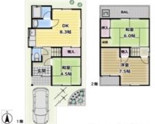 大和高田市蔵之宮町戸建の間取り画像