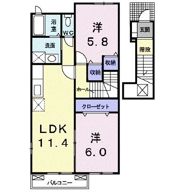 メロウ アヴェニューDの間取り画像