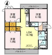 くおん嵯峨 東棟の間取り画像