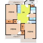 ライフ新緑の間取り画像