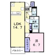 プラースⅠの間取り画像